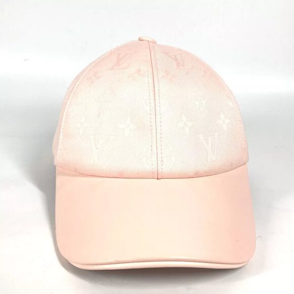 LOUIS VUITTON M7089L Monogram Cap-LV First hat cap baseball cap cotton pink - Picture 1 of 12